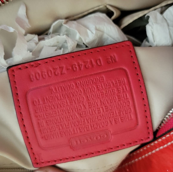 Red Coach Shoulder Bag - Picture 3 of 6